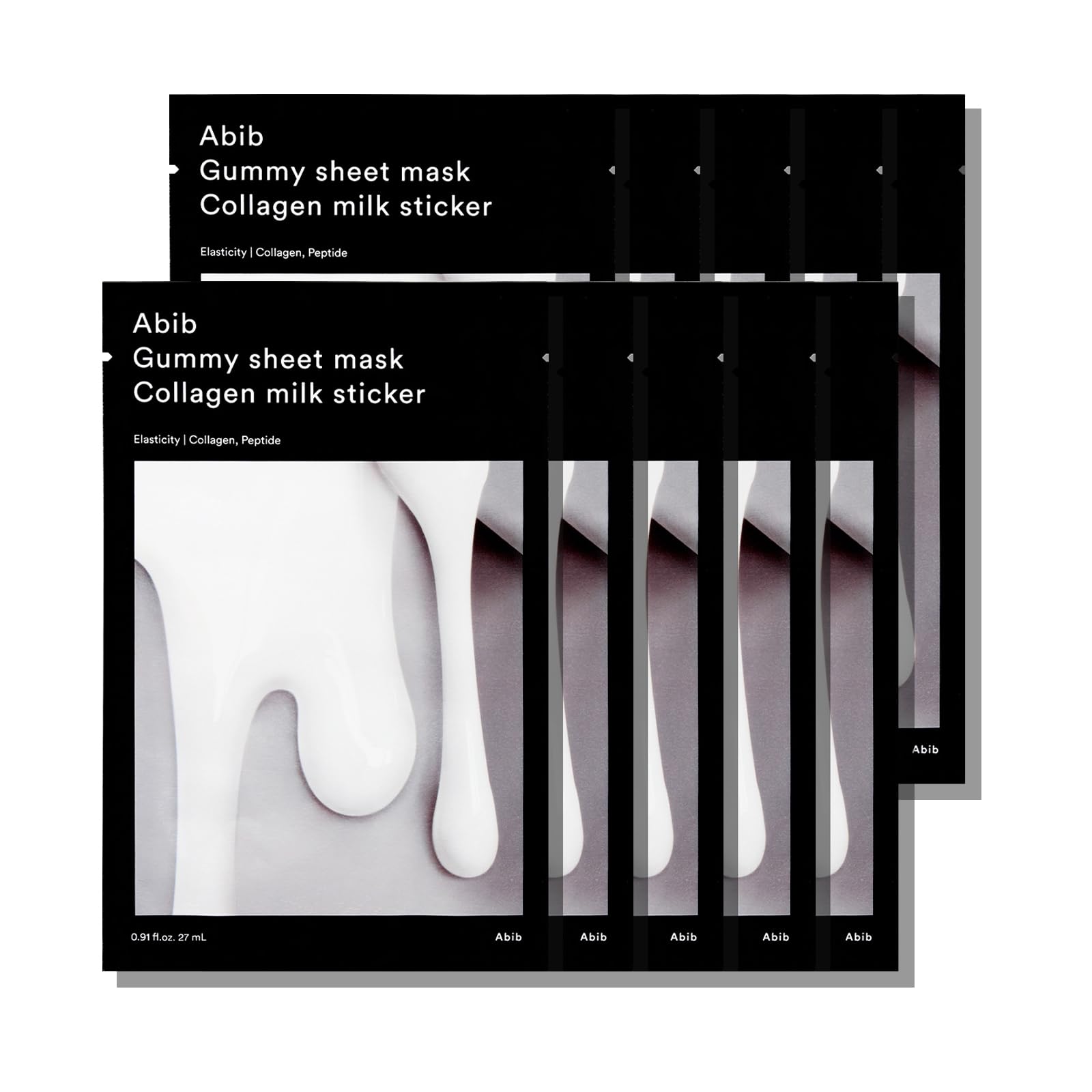 Abib Gummy Sheet Mask Milk Sticker – 10 Sheets for Hydration & Elasticity | K-Beauty
