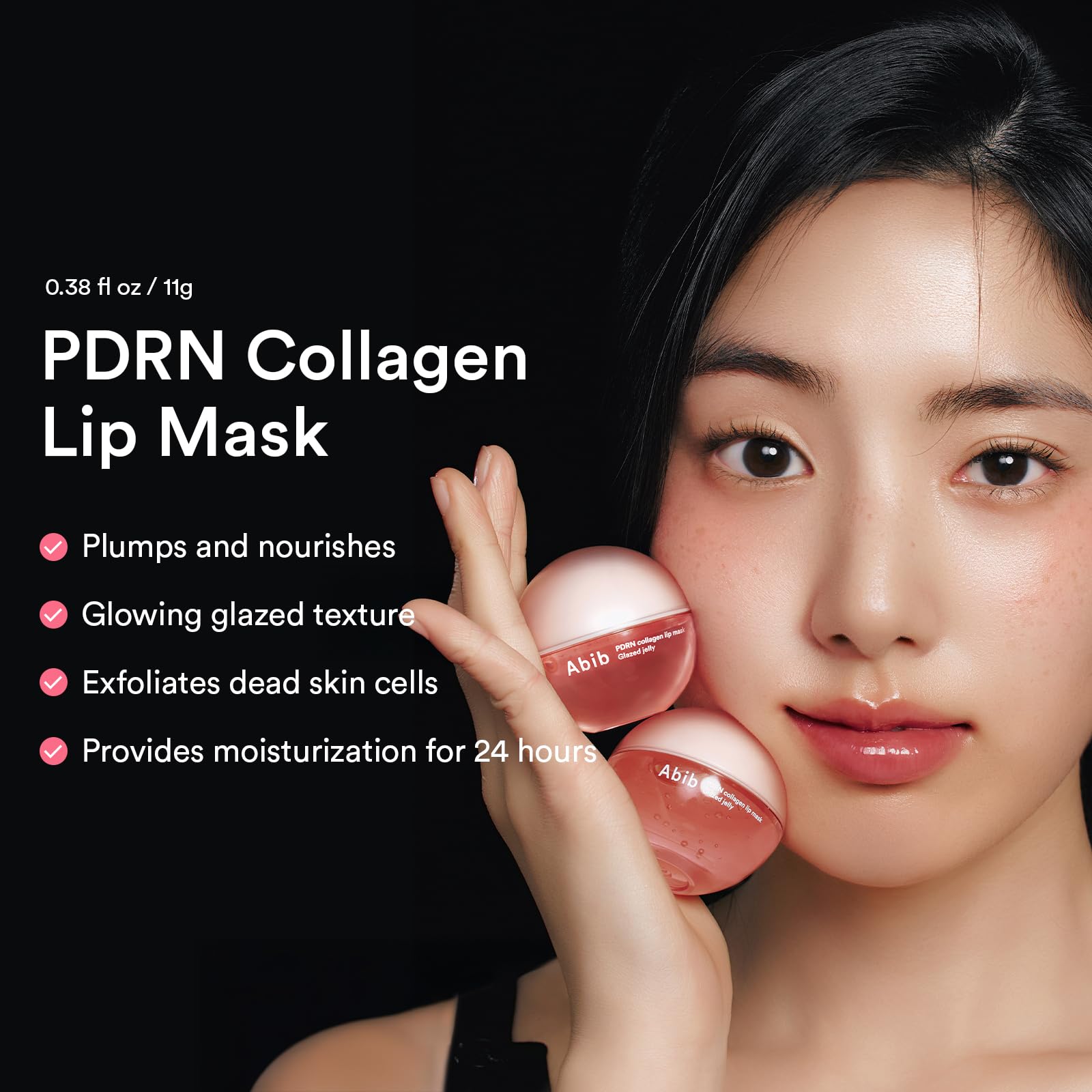 Abib Pink Me Up PDRN 3-Step Glow Kit | Overnight Firming Jelly Mask & Eye Patch Set
