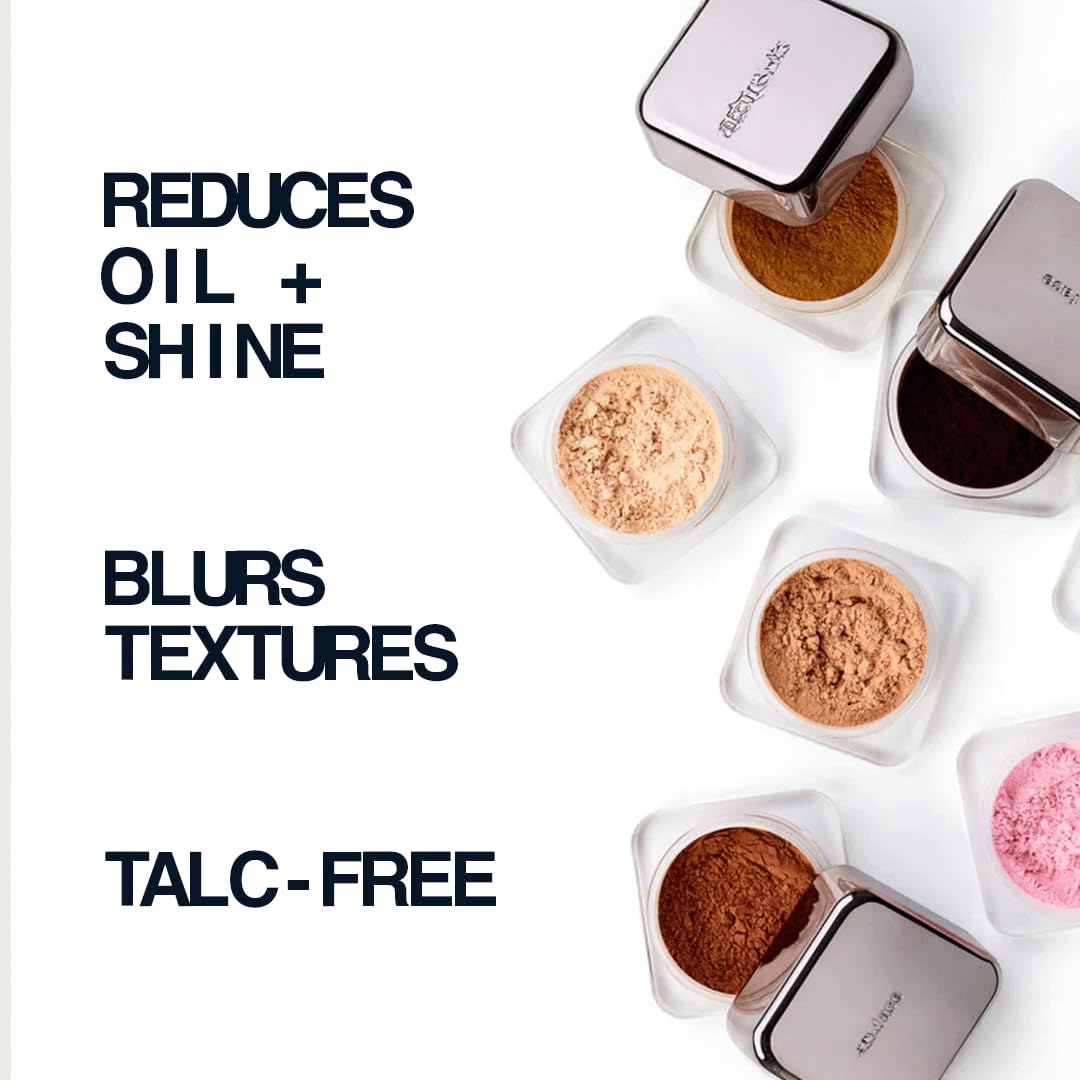 about-face Curtain Call Set & Smooth Loose Powder Ovation – Lightweight, Oil-Absorbing Setting Powder (0.35 oz) in Very Deep – Vegan & Cruelty-Free