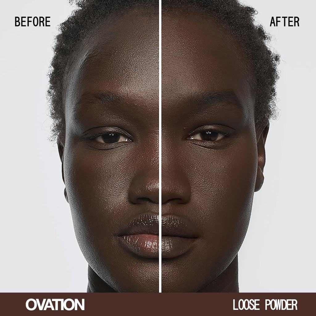 about-face Curtain Call Set & Smooth Loose Powder Ovation – Lightweight, Oil-Absorbing Setting Powder (0.35 oz) in Very Deep – Vegan & Cruelty-Free