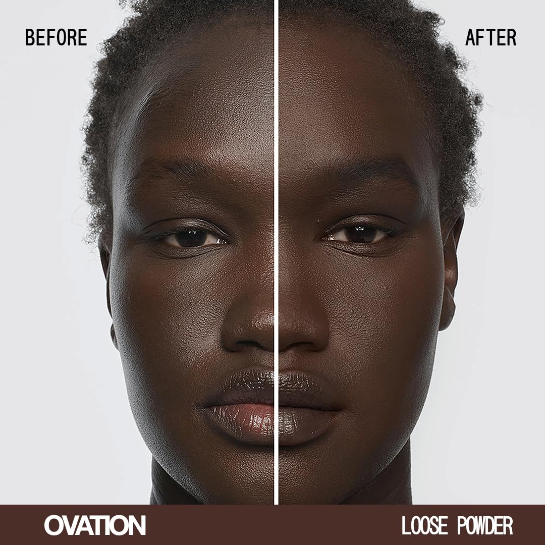about-face Curtain Call Set & Smooth Loose Powder Ovation – Lightweight, Oil-Absorbing Setting Powder (0.35 oz) in Very Deep – Vegan & Cruelty-Free