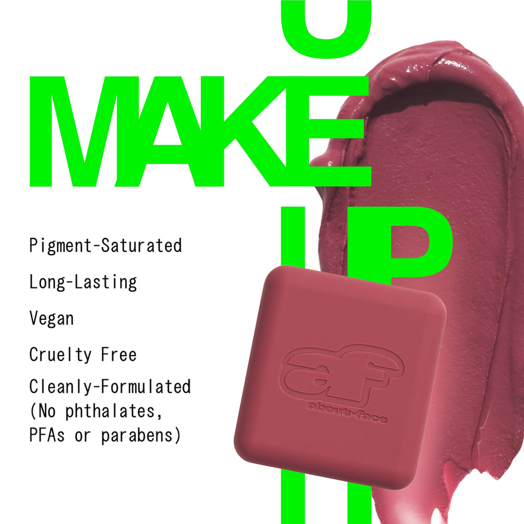 about-face Cheek Freak Blush Balm – Buildable Cream Blush with Hyaluronic Acid & Meadowfoam Seed Oil | Vegan, Cruelty-Free, Clean Beauty – 0.35 oz – Get Some Natural Mauve