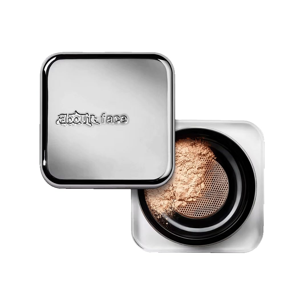 about-face Curtain Call Set & Smooth Loose Powder Veil – Lightweight, Oil-Absorbing Setting Powder with Rice Starch & Corn-Based Talc Alternative – Vegan, Cruelty-Free – 0.35oz (Light)