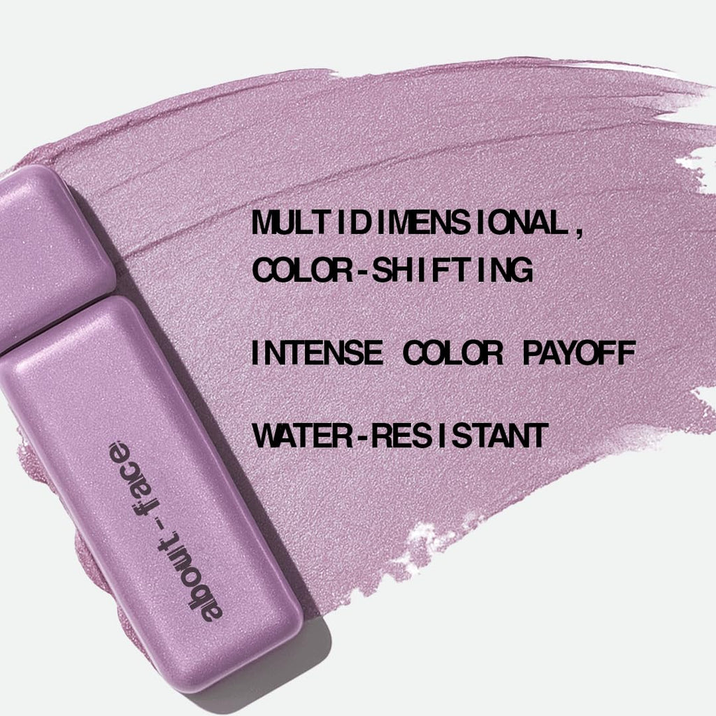 About Face Fractal Glitter Eye Paint Take A Trip – Smudge-Proof, Long-Lasting Lavender Liquid Eyeshadow (0.13 oz)