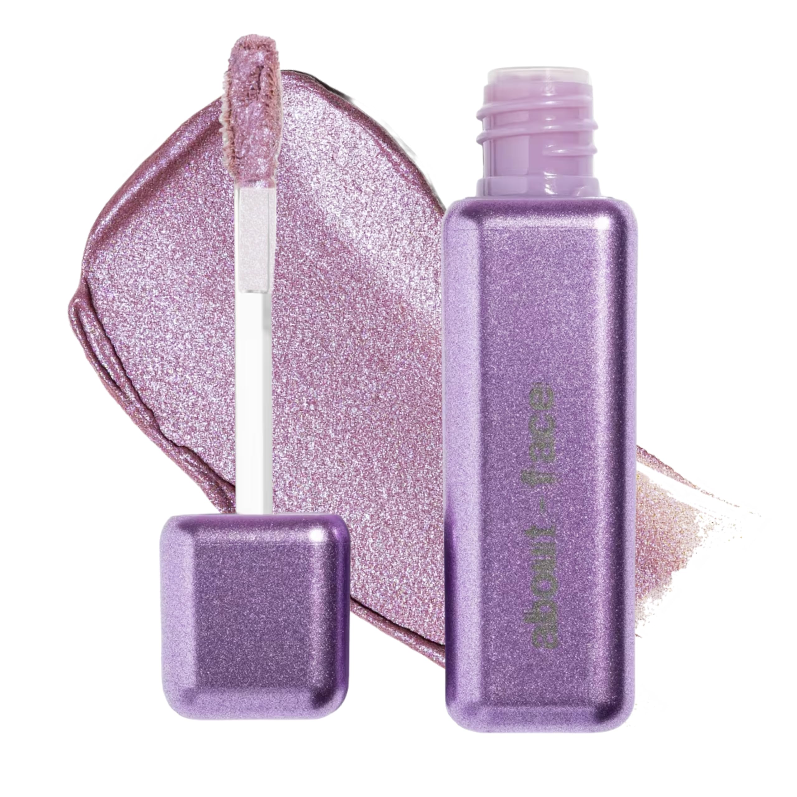 About Face Fractal Glitter Eye Paint Take A Trip – Smudge-Proof, Long-Lasting Lavender Liquid Eyeshadow (0.13 oz)