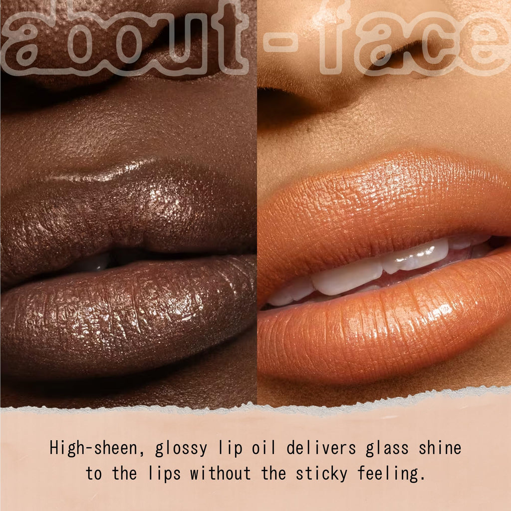 about-face Light Lock Lip Gloss Such Great Heights – High-Shine Lip Oil Gloss (Vegan, Cruelty-Free, 0.21 oz, Shimmering Pale Peach)