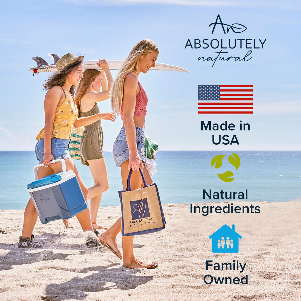 Absolutely Natural | 100% Pure Aloe Vera Cooling Gel for Sunburn Relief & Skin Comfort (6 oz)