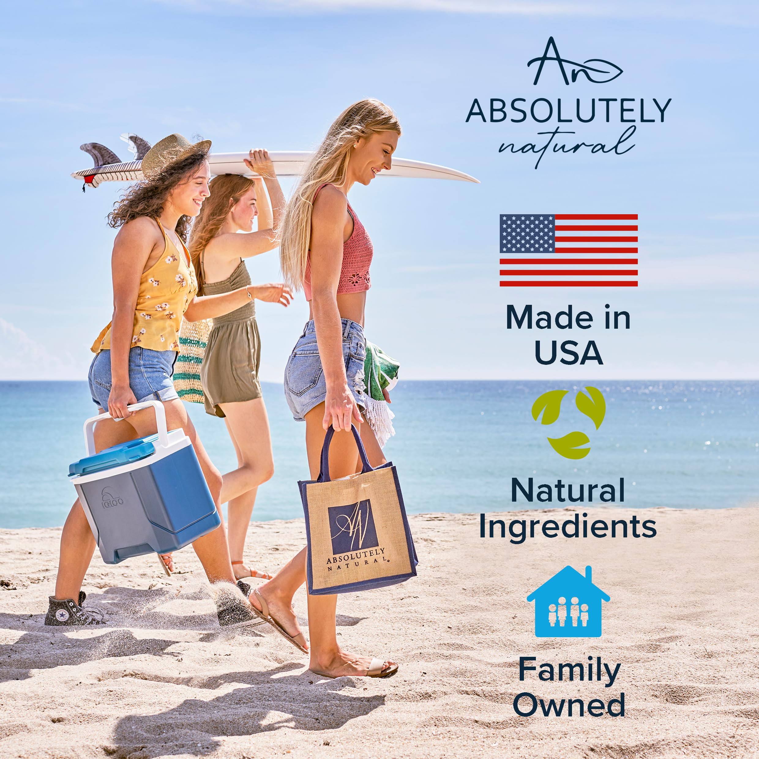 Absolutely Natural | 100% Pure Aloe Vera Cooling Gel for Sunburn Relief & Skin Comfort (6 oz)