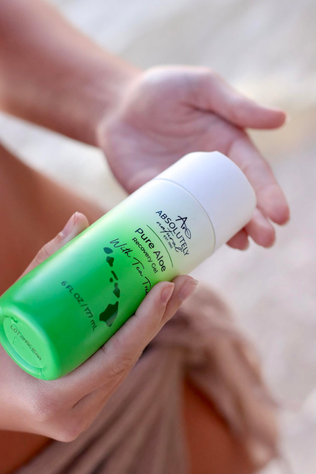 Absolutely Natural | 100% Pure Aloe Vera Cooling Gel for Sunburn Relief & Skin Comfort (6 oz)