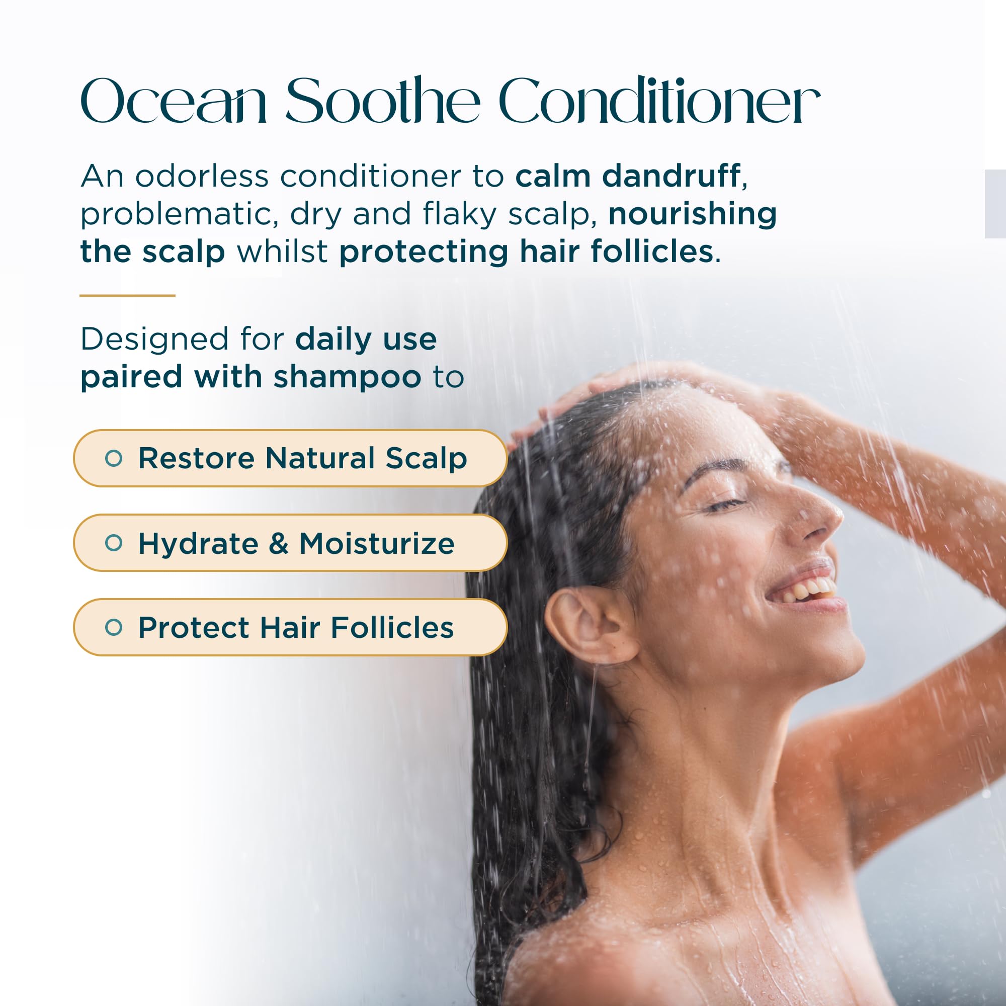 Abundant Natural Health Ocean Soothe Scalp Control Conditioner | Magnesium Salt, Shea & Eucalyptus | 300mL