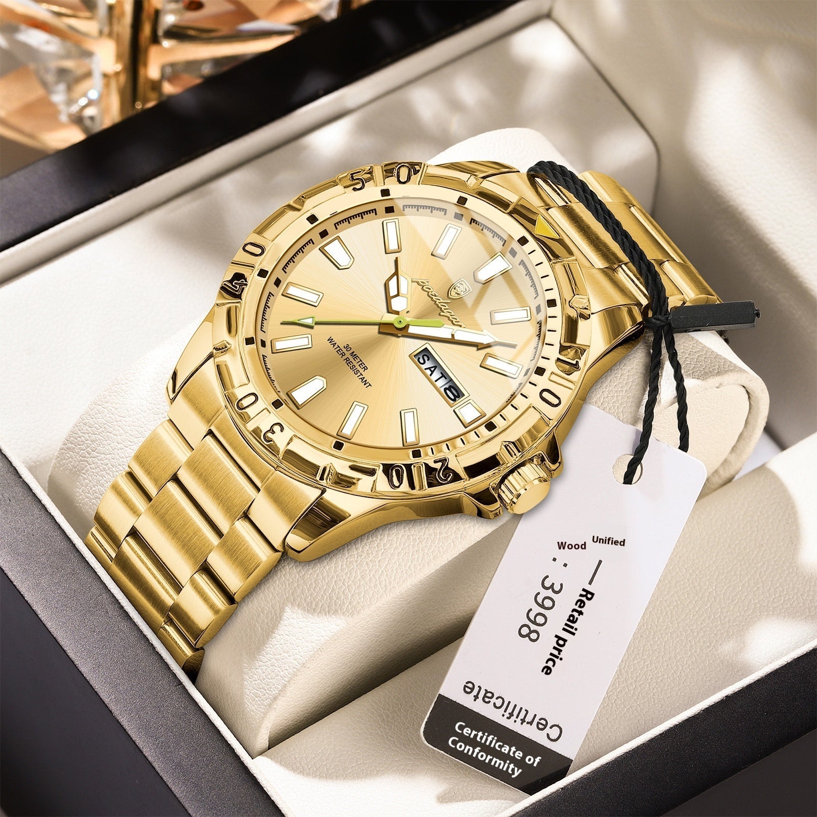 Swiss Waterproof Luminous Men's Watch - Ultra Slim 6mm Casual Fashion Timepiece