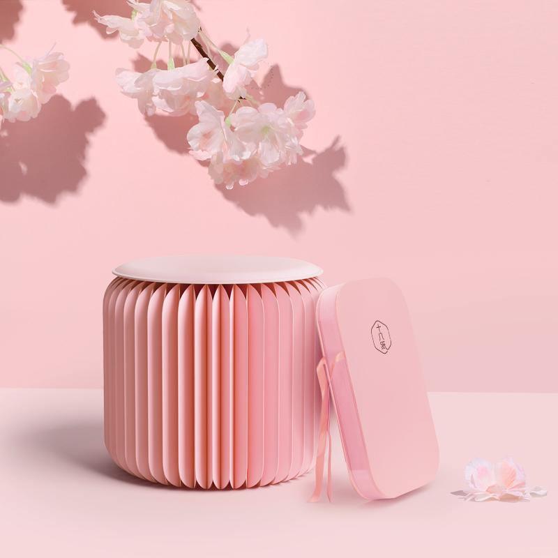 Accordion Stool Spring Pink