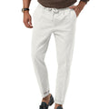 Casual Drawstring Pants Men's Business Straight Solid Color Suit Pants