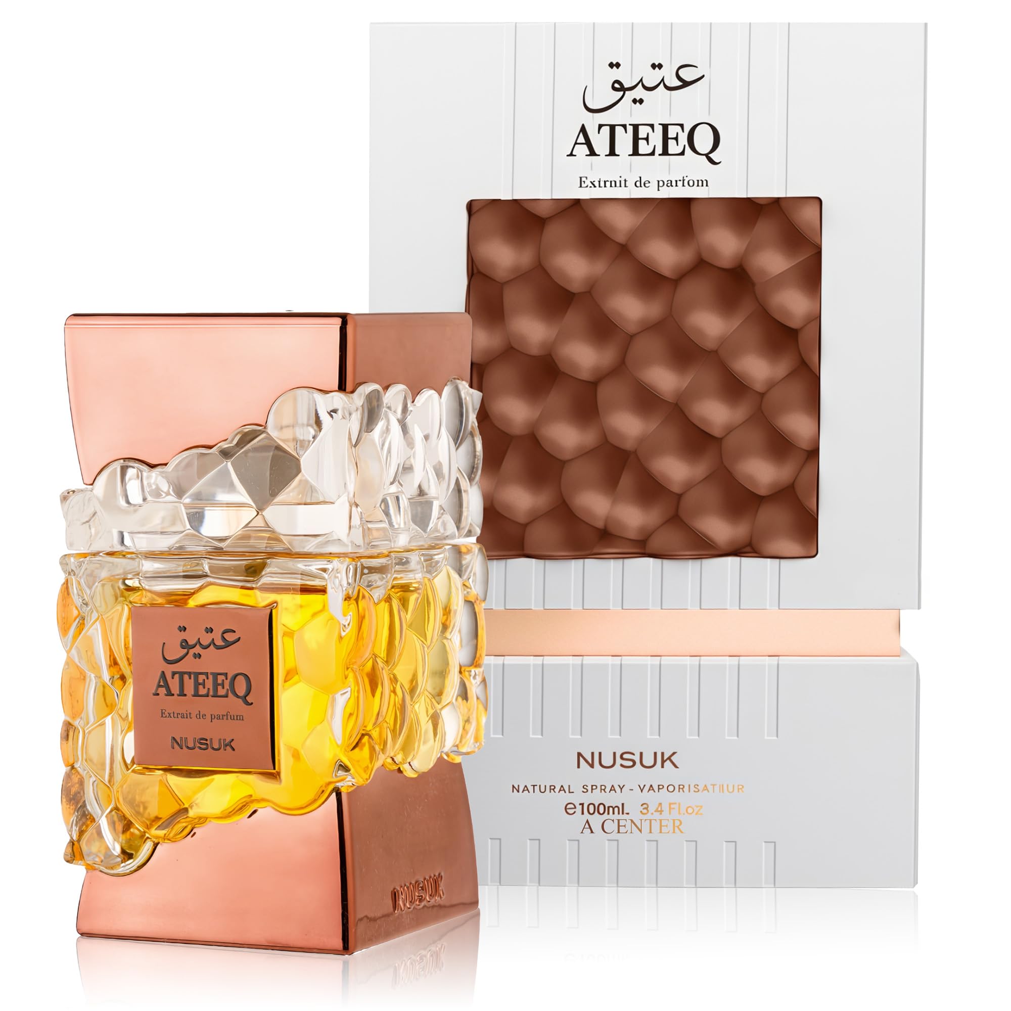 A CENTER Ateeq Cologne for Men | Warm Spicy Gourmand EDP 100ml | Citrus, Spice & Wood