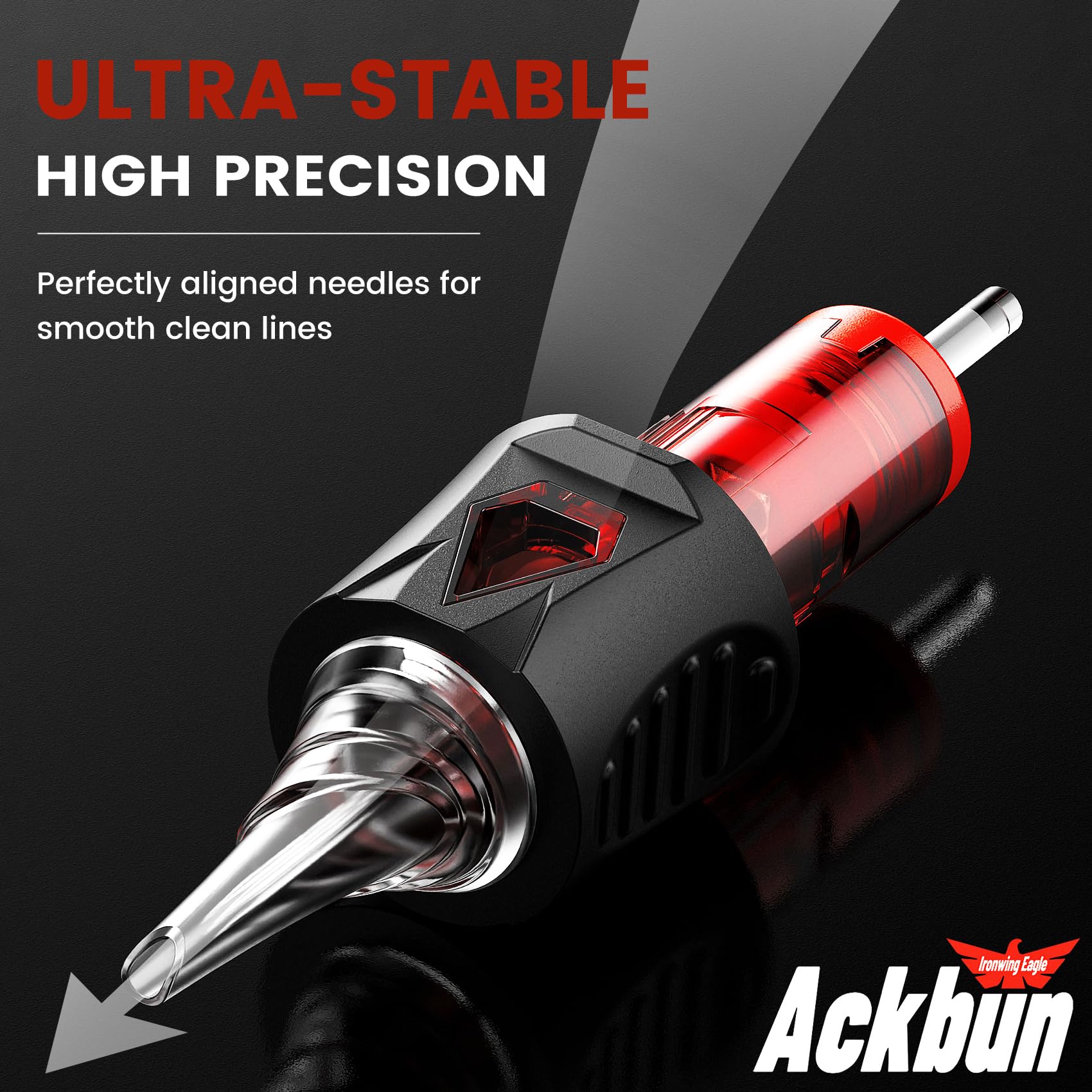 Ackbun 50 Pack Finger-Ledge Tattoo Cartridges – 1003RL–1011RL with Anti-Backflow Membrane