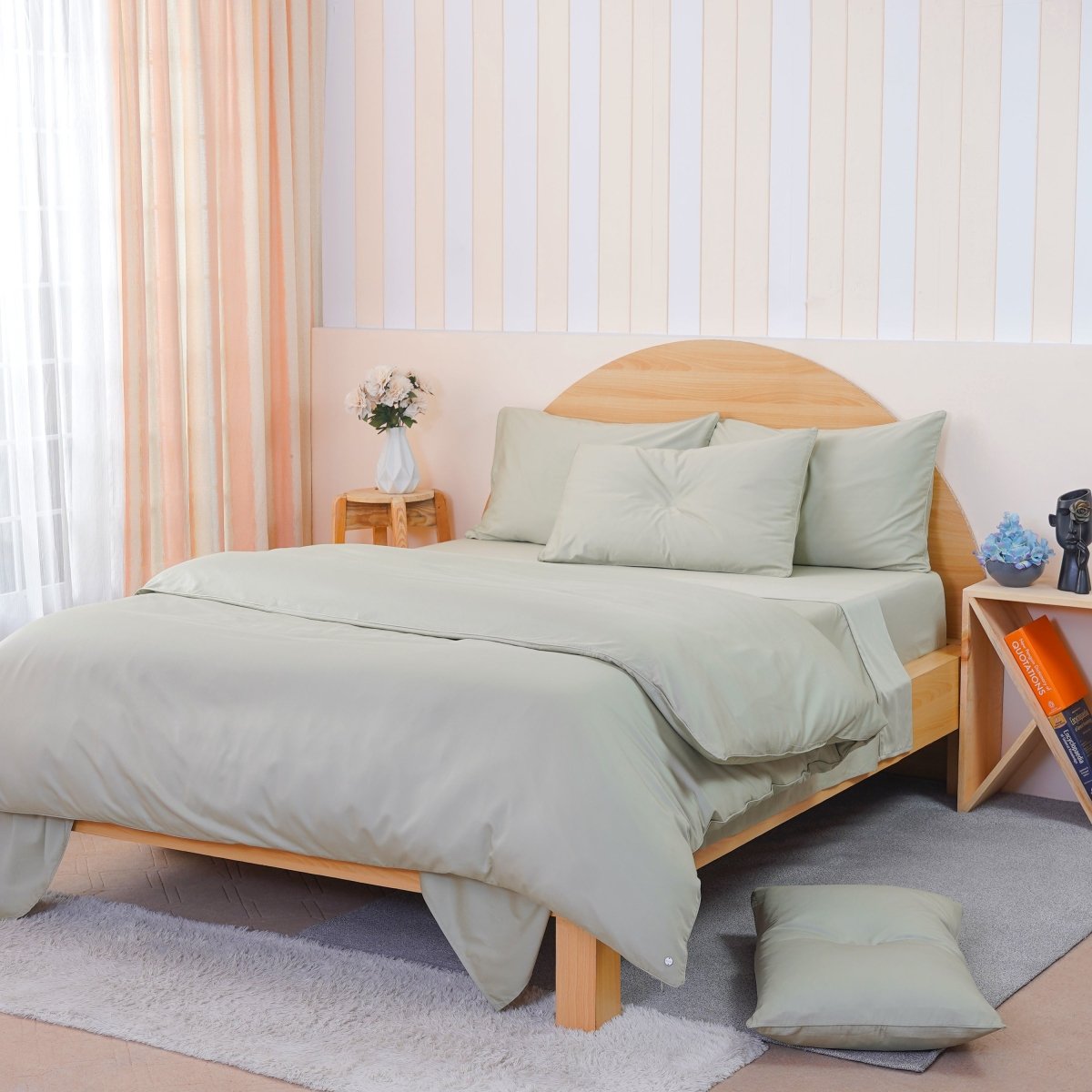 Ackly Bamboo - Sage Green Duvet Cover