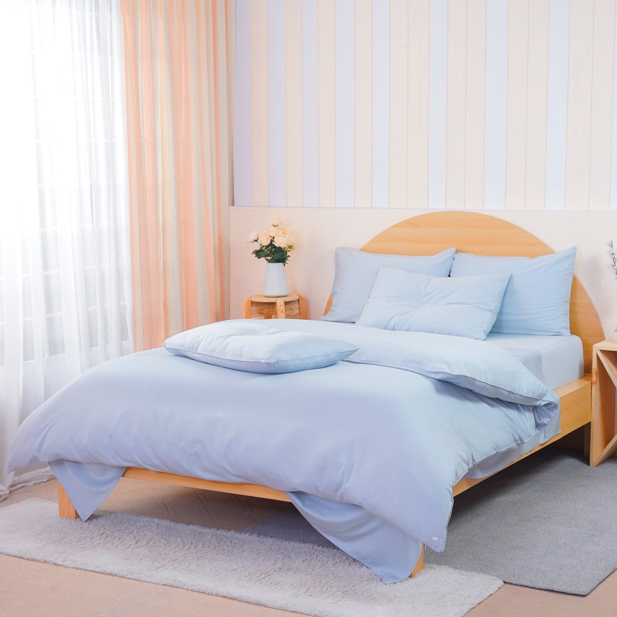 Ackly Bamboo - Sky Blue Duvet Cover