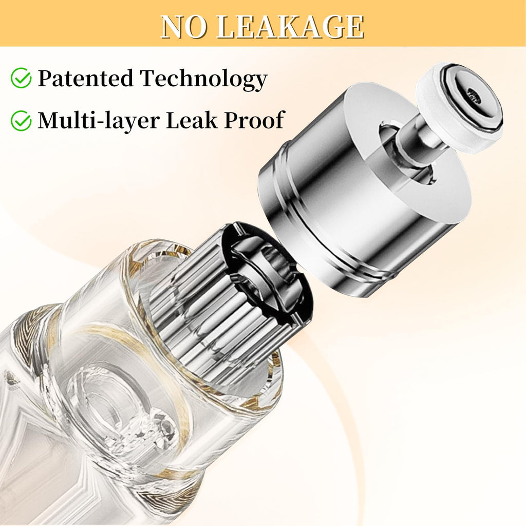 ACMYCH 2-Pack Travel Perfume Atomizers - 5ml Bottom-Filling, Black & Gray