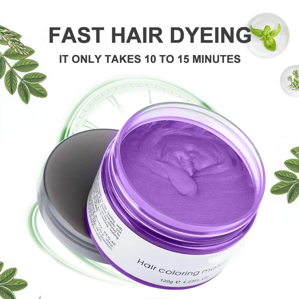 Acosexy Temporary Hair Color Wax Dye – Purple 120g for Halloween & Cosplay