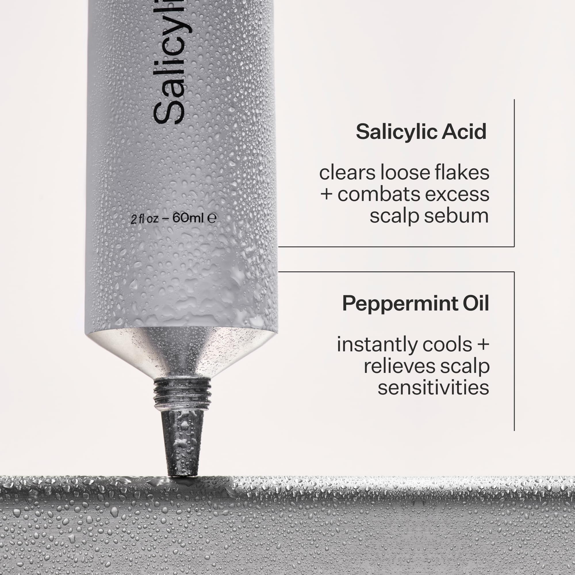ACT+ ACRE Cold Processed Salicylic Acid Exfoliator | Gentle Weekly Scalp Treatment | Fragrance-Free, Color Safe, Vegan | 2 fl oz