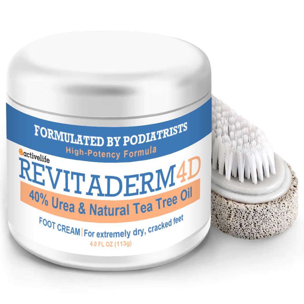 ActivLife RevitaDerm 4D Urea Cream 40% for Feet – Fast-Absorbing, Fragrance-Free (4oz)