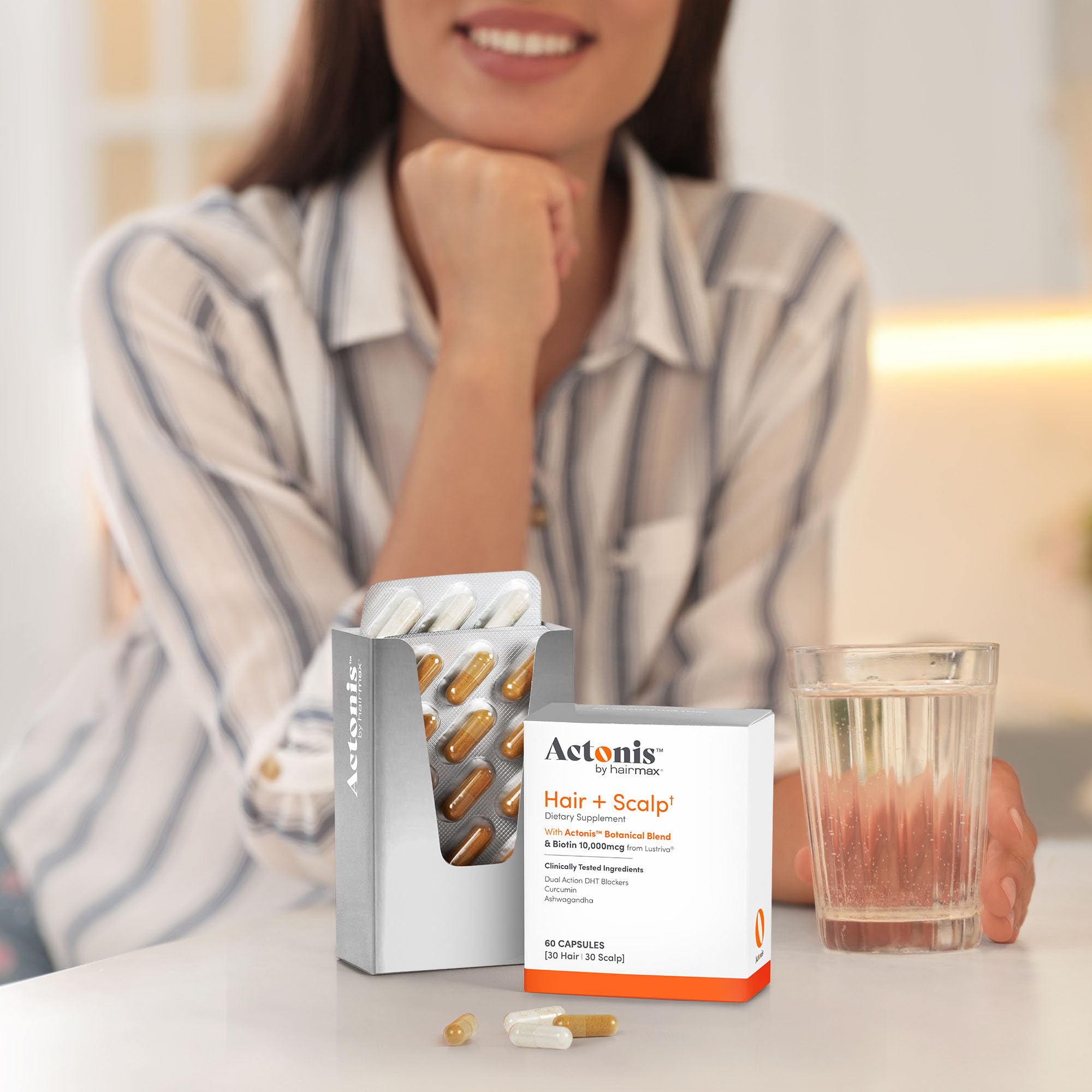 Actonis Hair Growth Supplement for Men & Women – Lustriva Biotin + Saw Palmetto