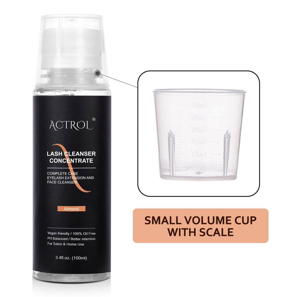 ACTROL Eyelash Cleanser Concentrate 100ml – Foaming Lash Shampoo for Extensions