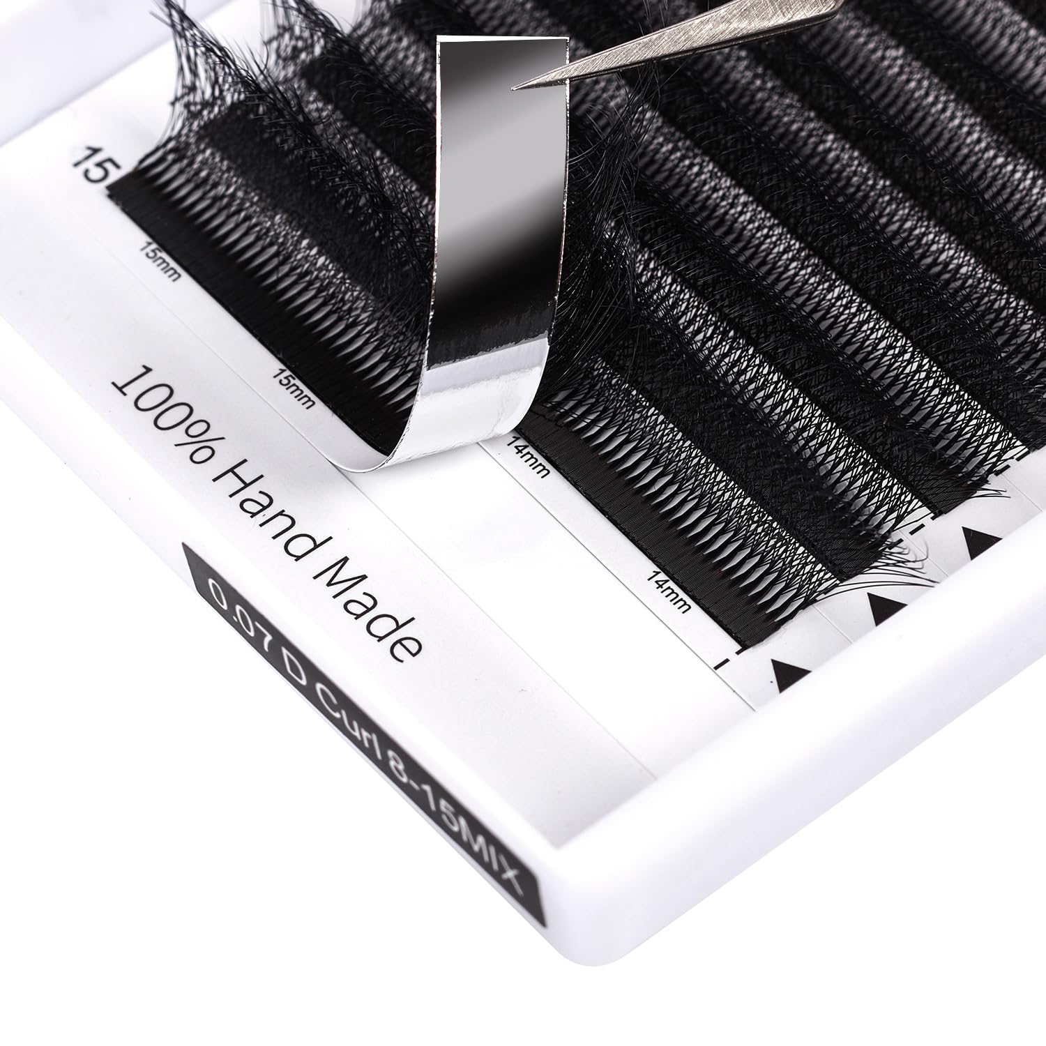 ACTROL W Eyelash Extensions 8D Volume 0.07D Curl 8-15mm Mix – Easy Fan W-shaped Premades