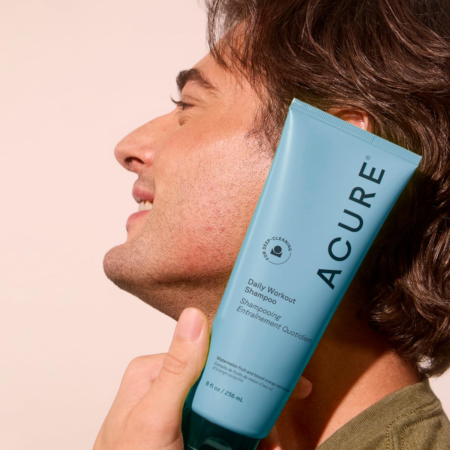 Acure Daily Workout Watermelon Shampoo & Conditioner — Lightweight Hydration, Color Safe, 8 fl oz