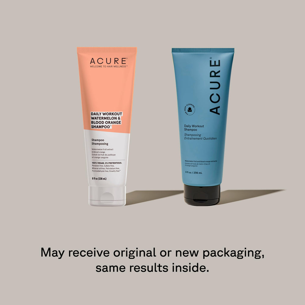 Acure Daily Workout Watermelon Shampoo – Lightweight Hydrating & Clarifying (2 Pack)