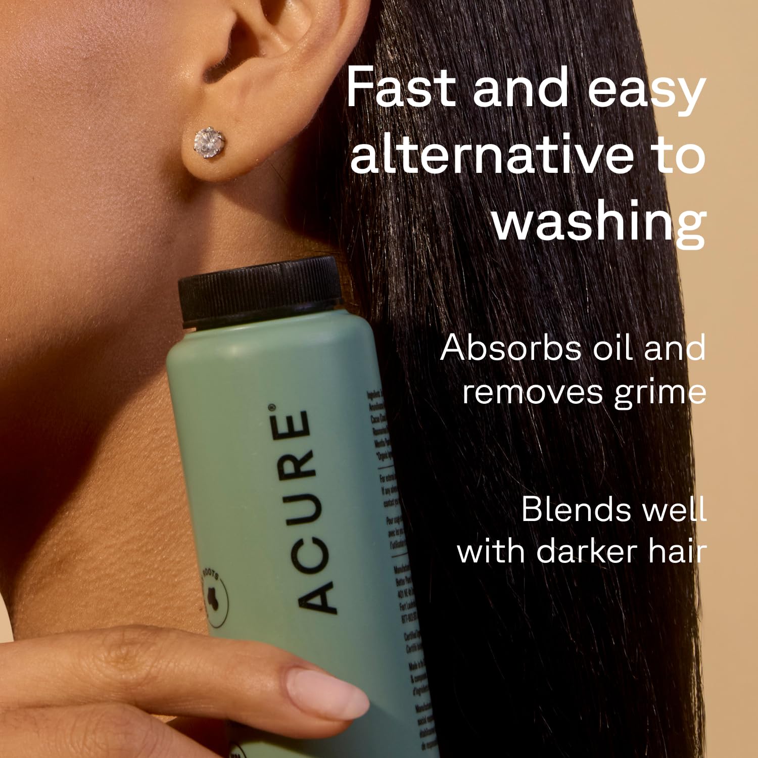 Acure Dry Shampoo Travel Size 2 Pack for Brunette & Dark Hair | Vegan