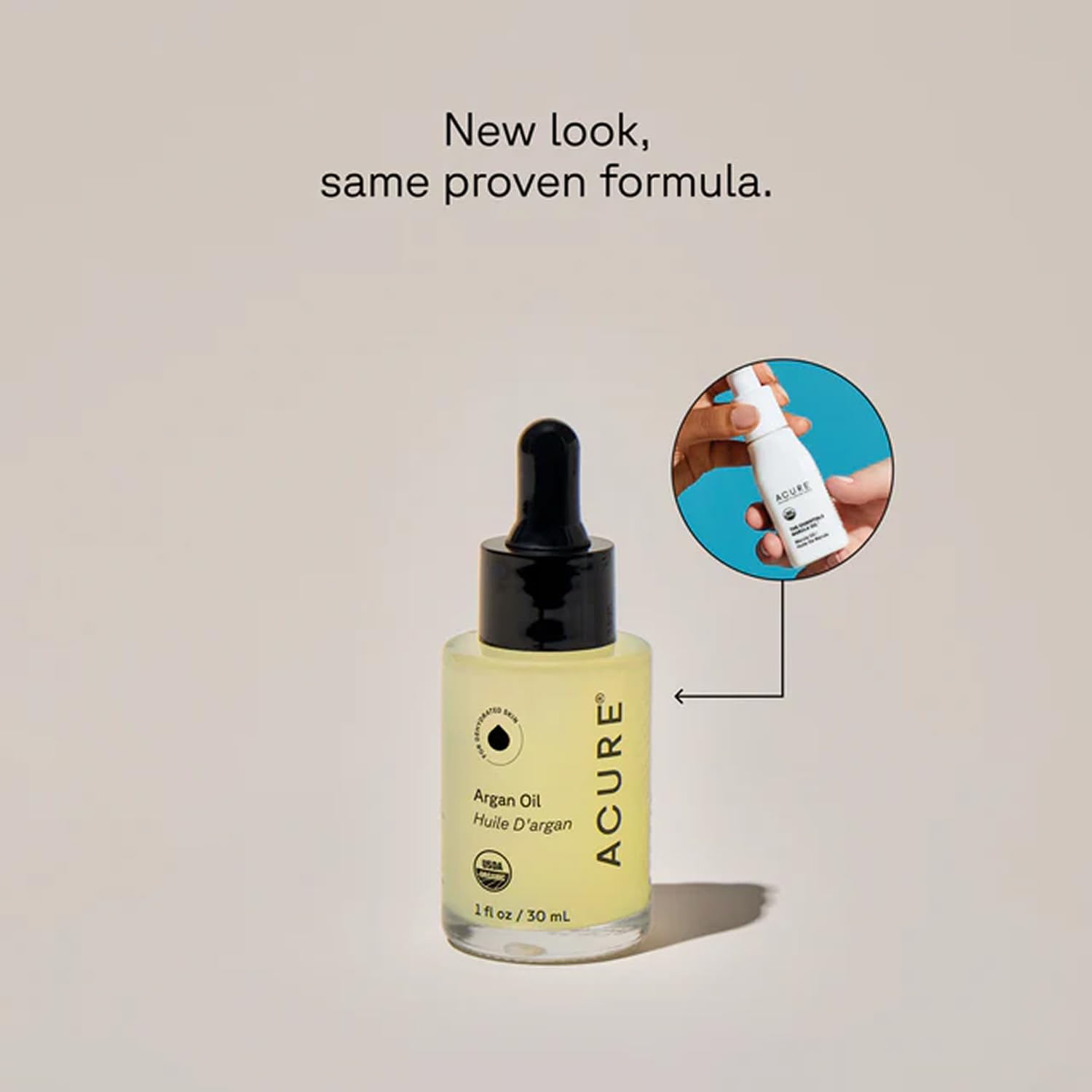Acure The Essentials Argan Oil – Organic Argan Oil for Hair & Skin, 2-Pack, Cold-Pressed