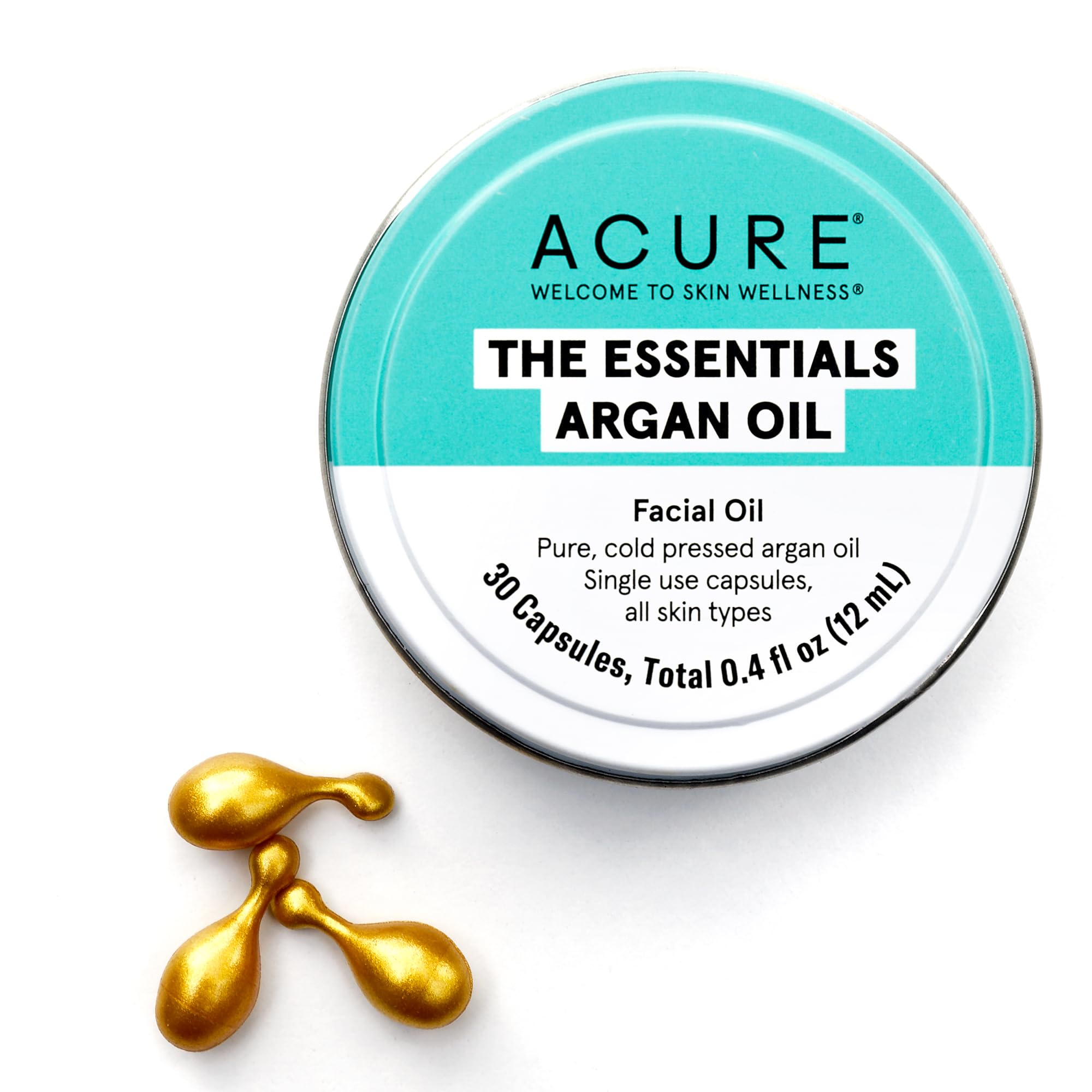 Acure The Essentials Argan Oil Capsules | Certified Organic Argan Oil in Vegan Capsule Packs