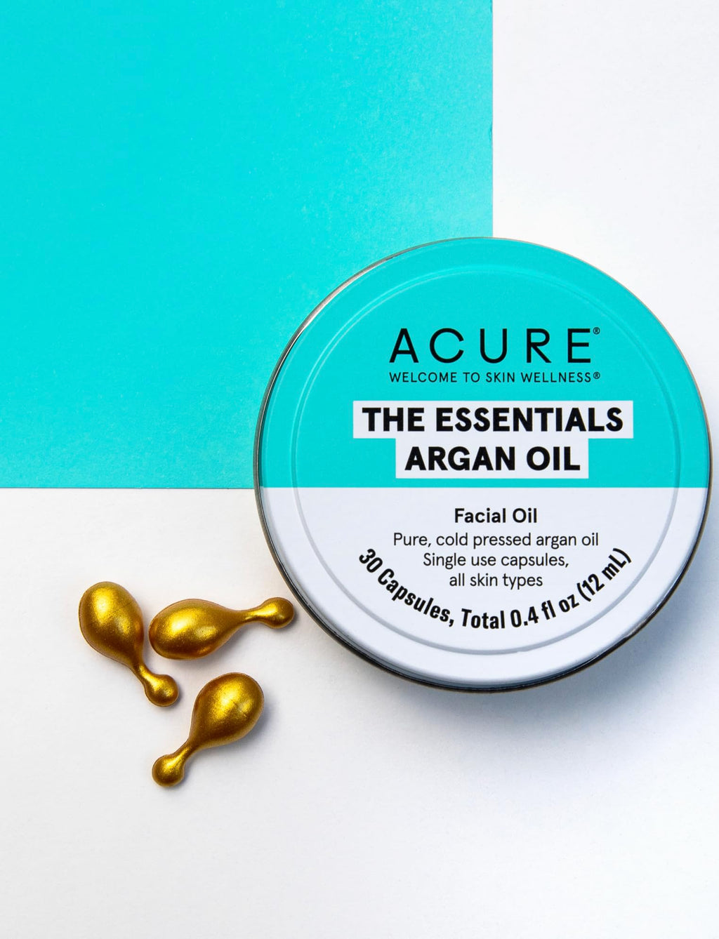 Acure The Essentials Argan Oil Capsules | Certified Organic Argan Oil in Vegan Capsule Packs