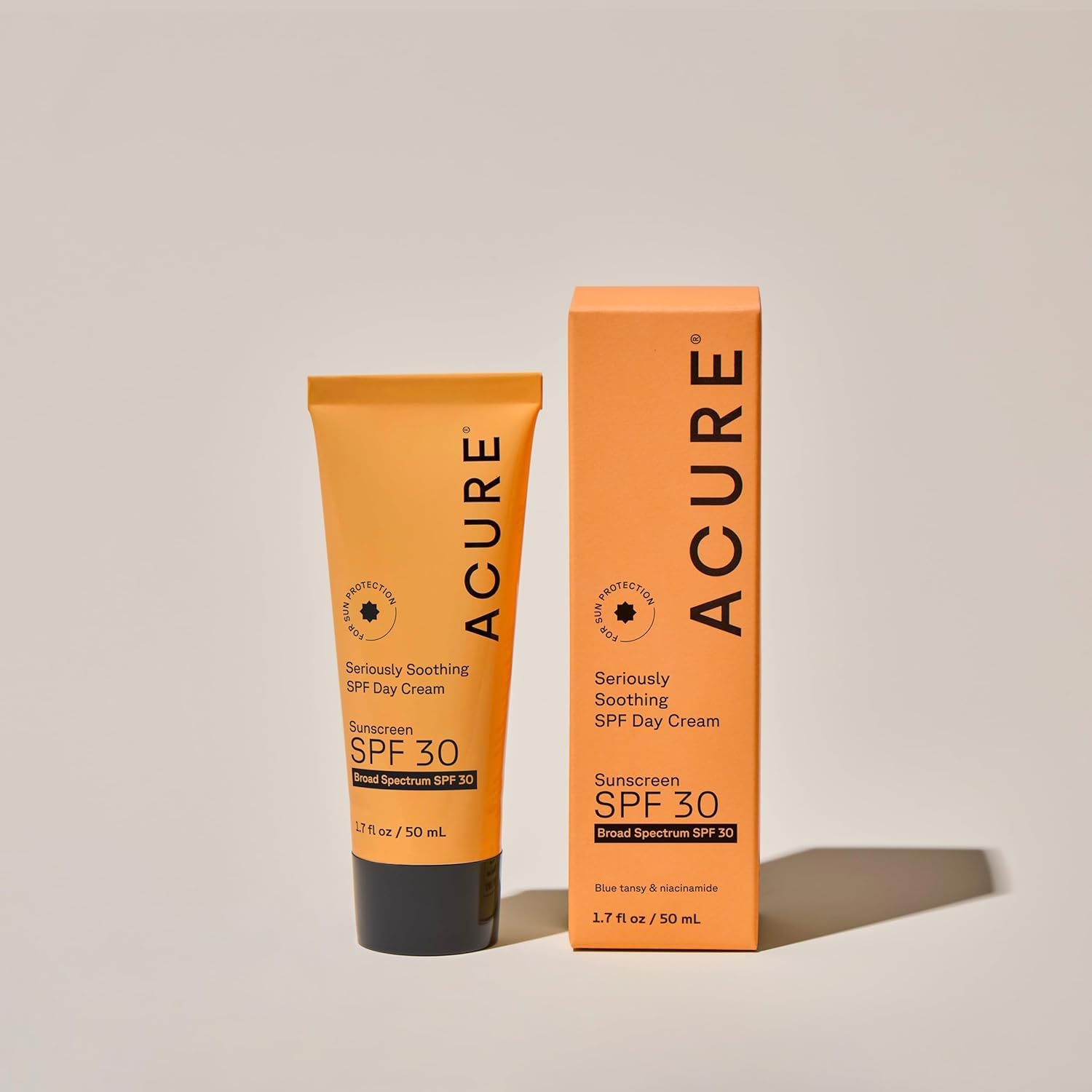 Acure Seriously Soothing SPF 30 Day Cream – Vegan Niacinamide & Blue Tansy Moisturizer with SPF 30 (2 Pack)