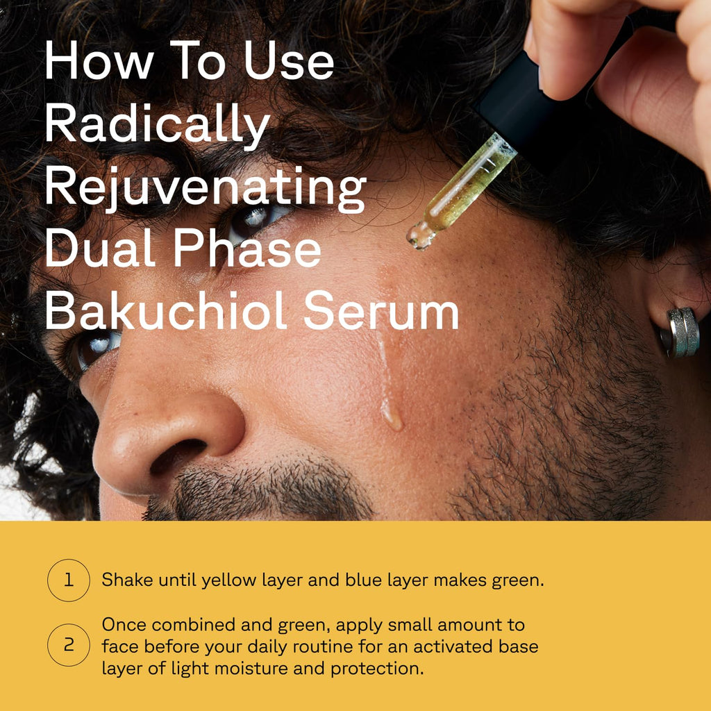 Acure Radically Rejuvenating Dual Phase Bakuchiol Serum – 0.67 fl oz x2, Anti-Aging Retinol Alternative