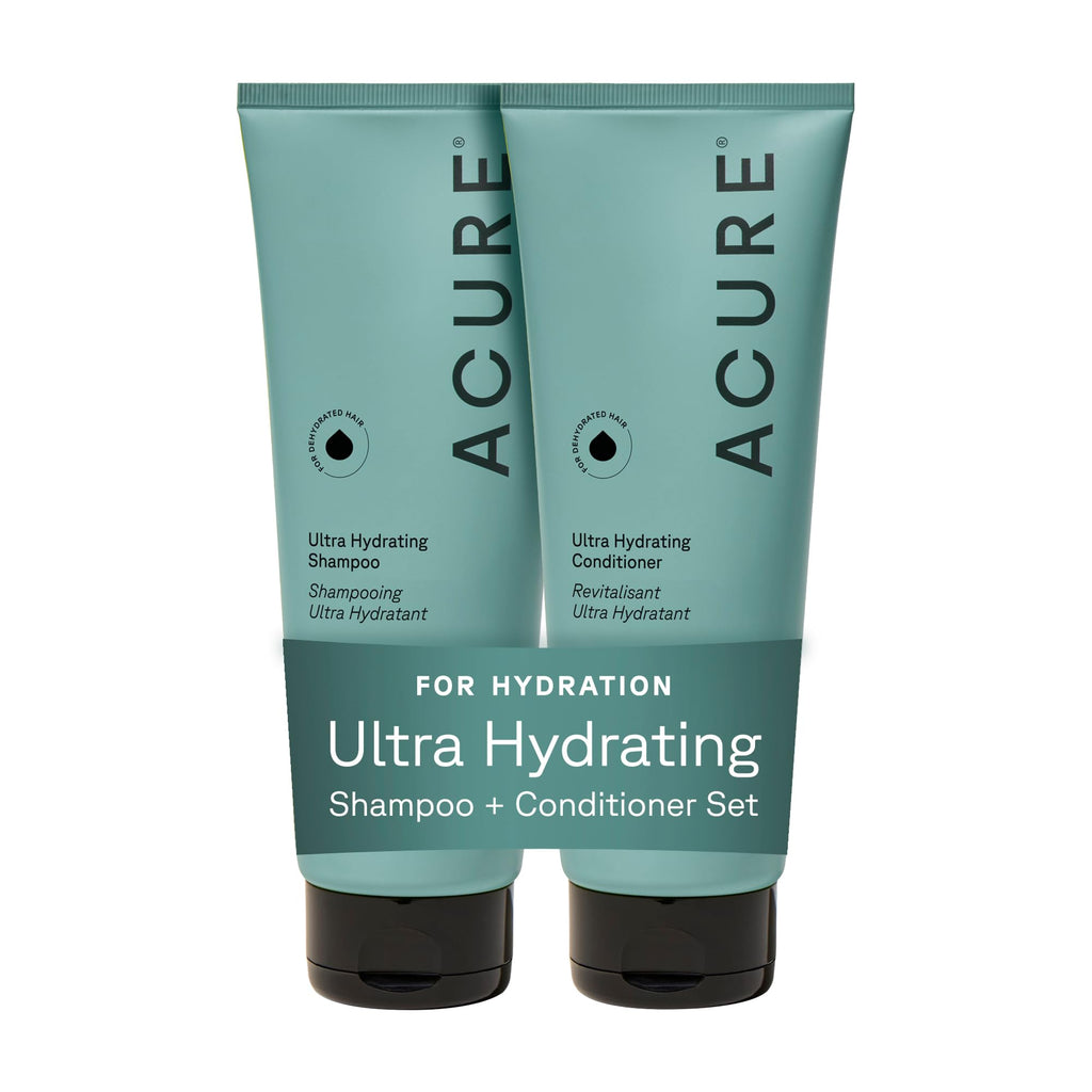 Acure Ultra Hydrating Shampoo & Conditioner Set with Argan Oil – For All Hair Types