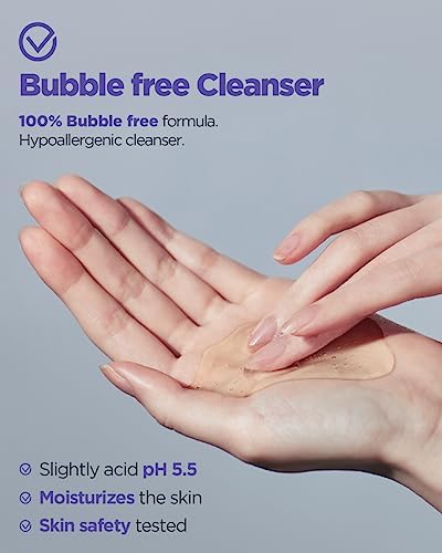 ACWELL pH Balancing Bubble-Free Hydrating Facial Cleansing Gel – Gentle Cleanser for Sensitive Skin