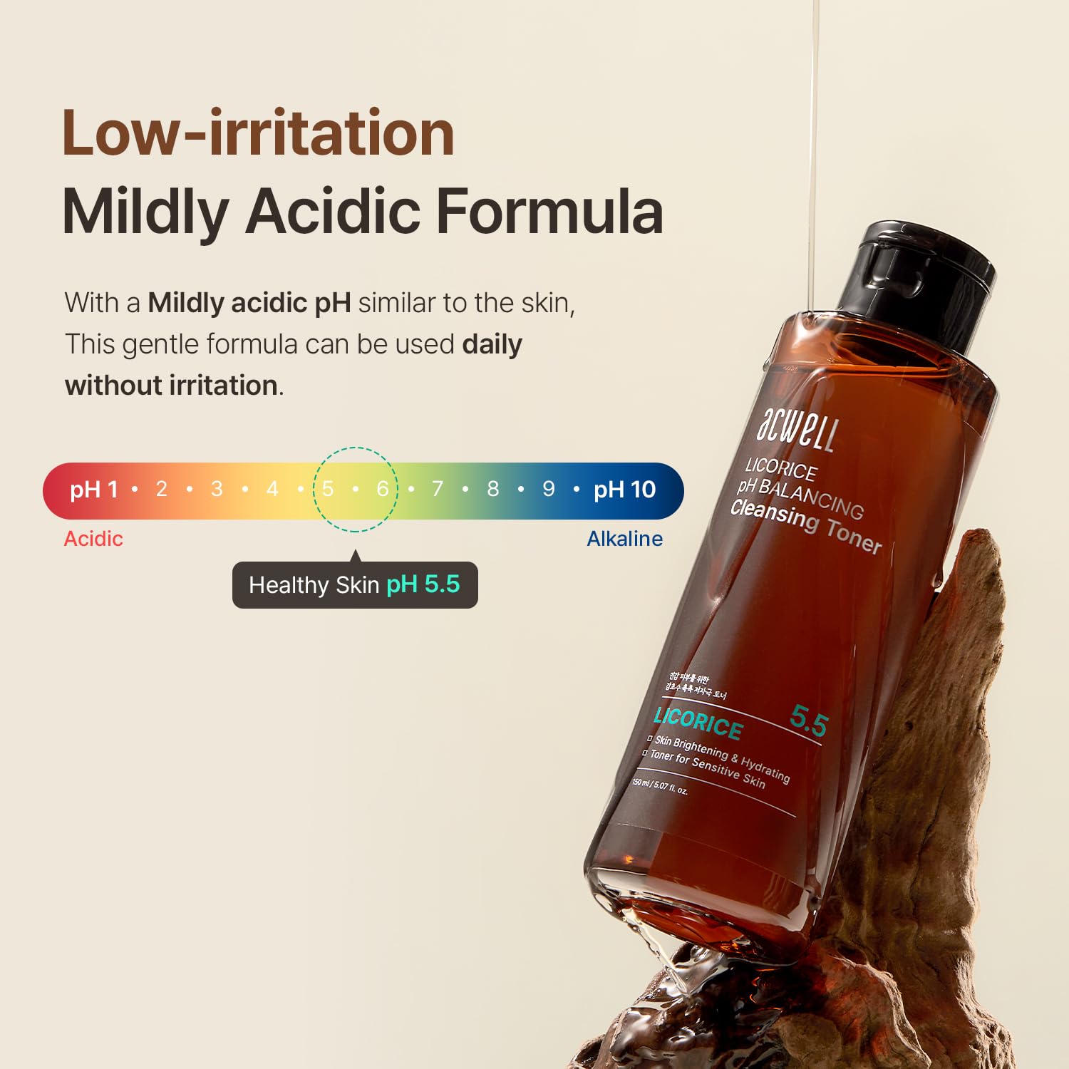ACWELL Licorice pH Balancing Cleansing Toner – Hydrating, Gentle pH 5.5-6