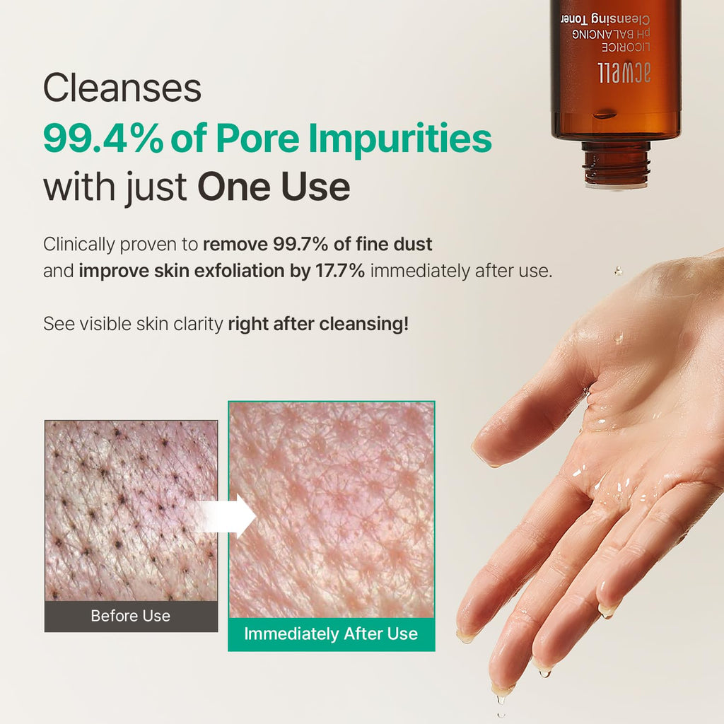 ACWELL Licorice pH Balancing Cleansing Toner – Hydrating, Gentle pH 5.5-6