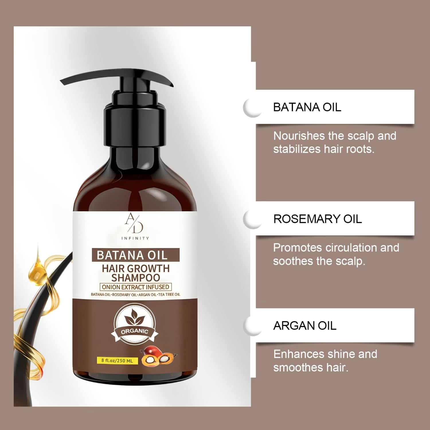 A/D Infinity Batana Oil Hair Growth Shampoo – Onion & Argan Oils