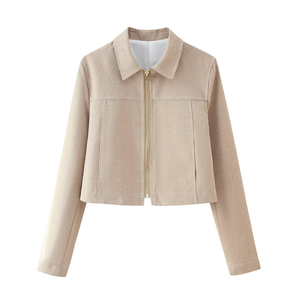 Summer New Casual Herringbone Pattern Long Sleeve Coat Straight-leg Pants Suit