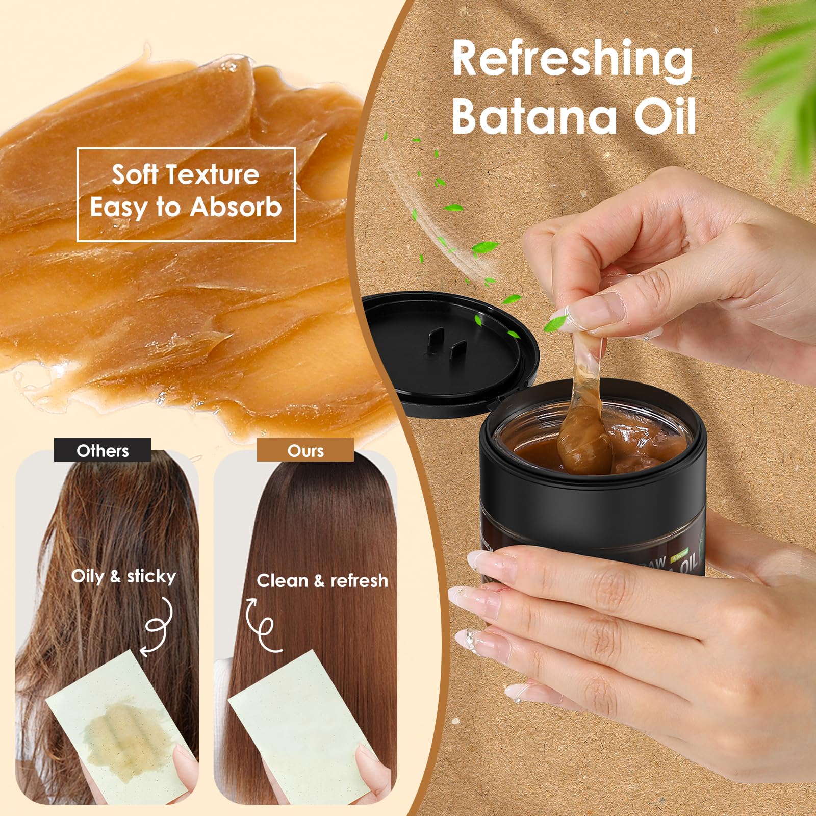 Adevwair Batana Oil – 100% Pure Organic Batana Oil for Hair Nourishment