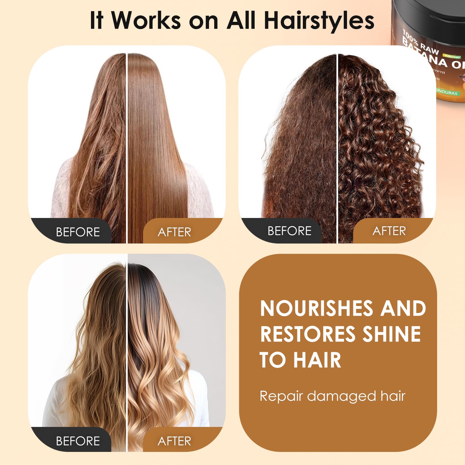 Adevwair Batana Oil – 100% Pure Organic Batana Oil for Hair Nourishment