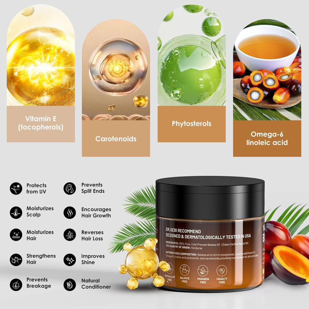 Adevwair Batana Oil – 100% Pure Organic Batana Oil for Hair Nourishment