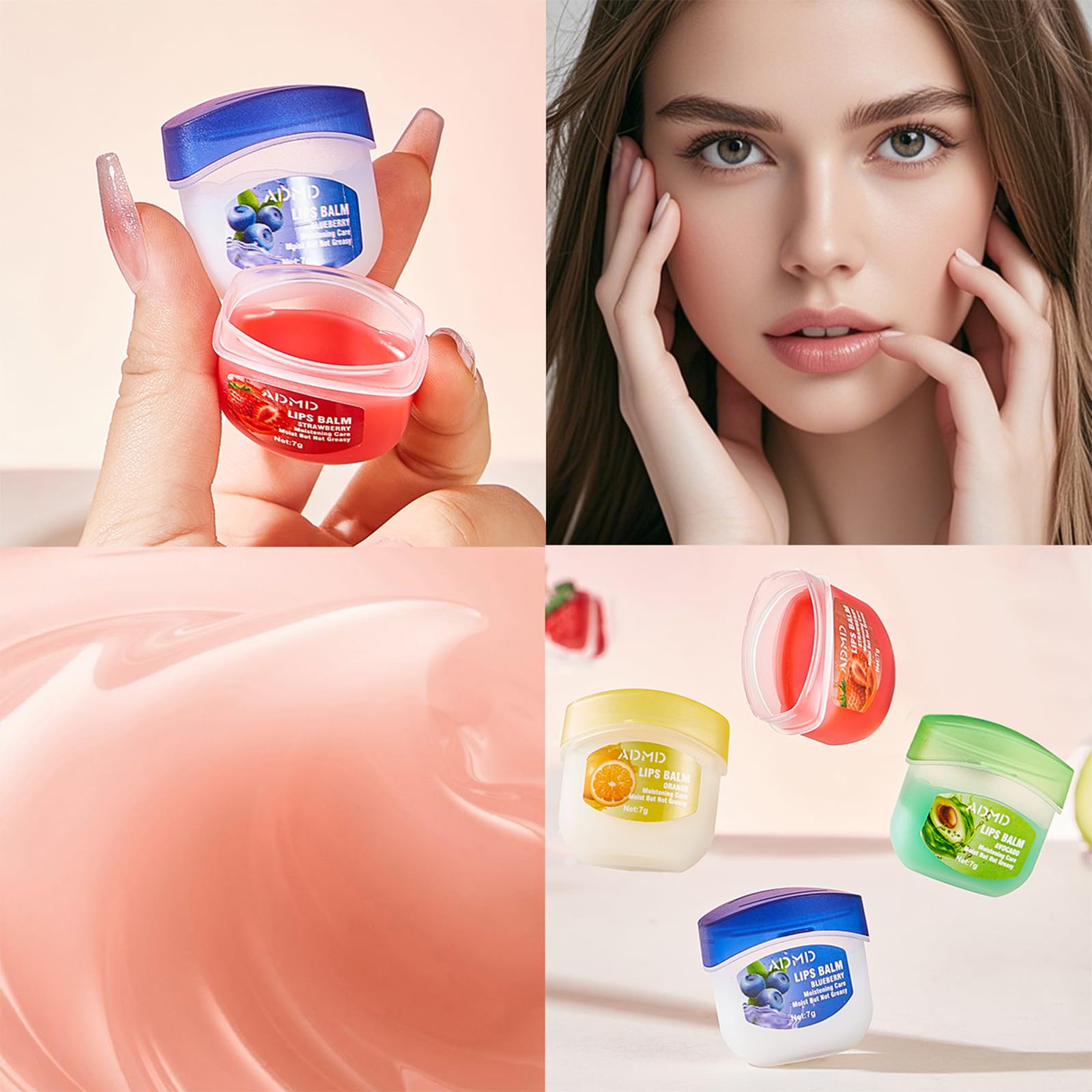 ADMD 24-Pack Lip Balm Bulk – Fruit Flavors, Hydrating Lip Care Set