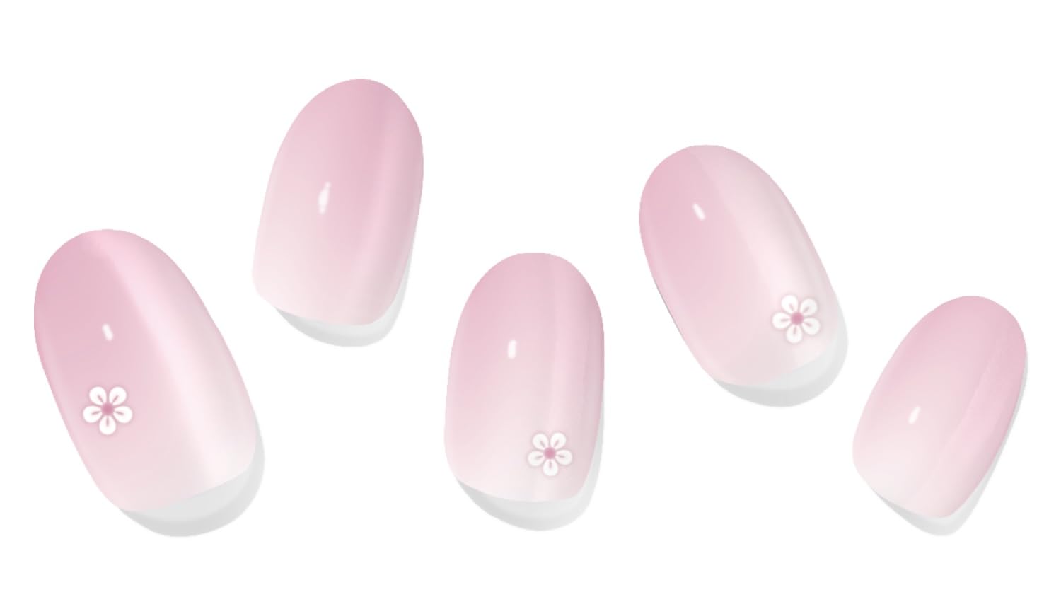 Adora Couture Semi-Cured Gel Nail Strips – Salon-Quality Gel Stickers, UV Lamp Required, Pink Cherry