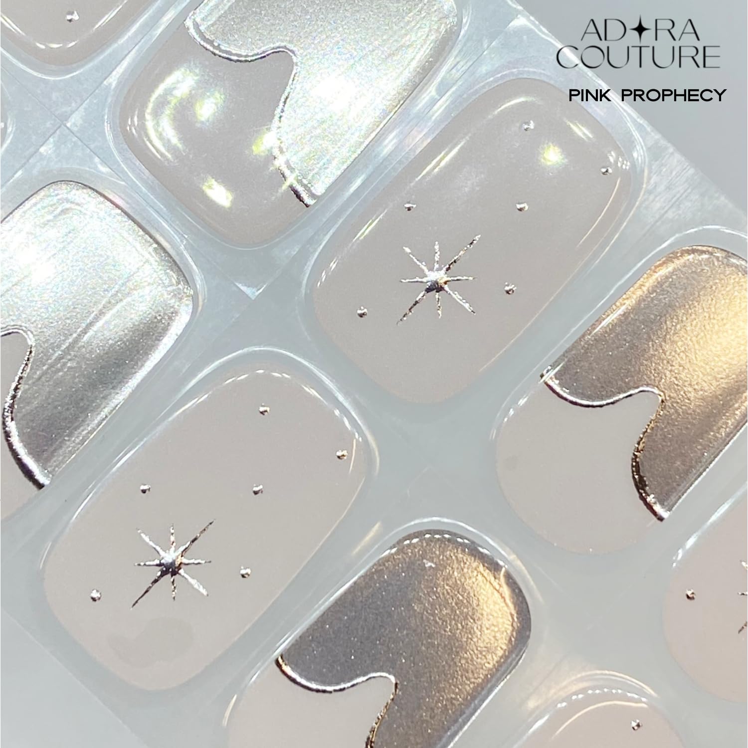 Adora Couture Semi Cured Gel Nail Strips – 30 Pieces (Pink Prophecy) | UV Light Required
