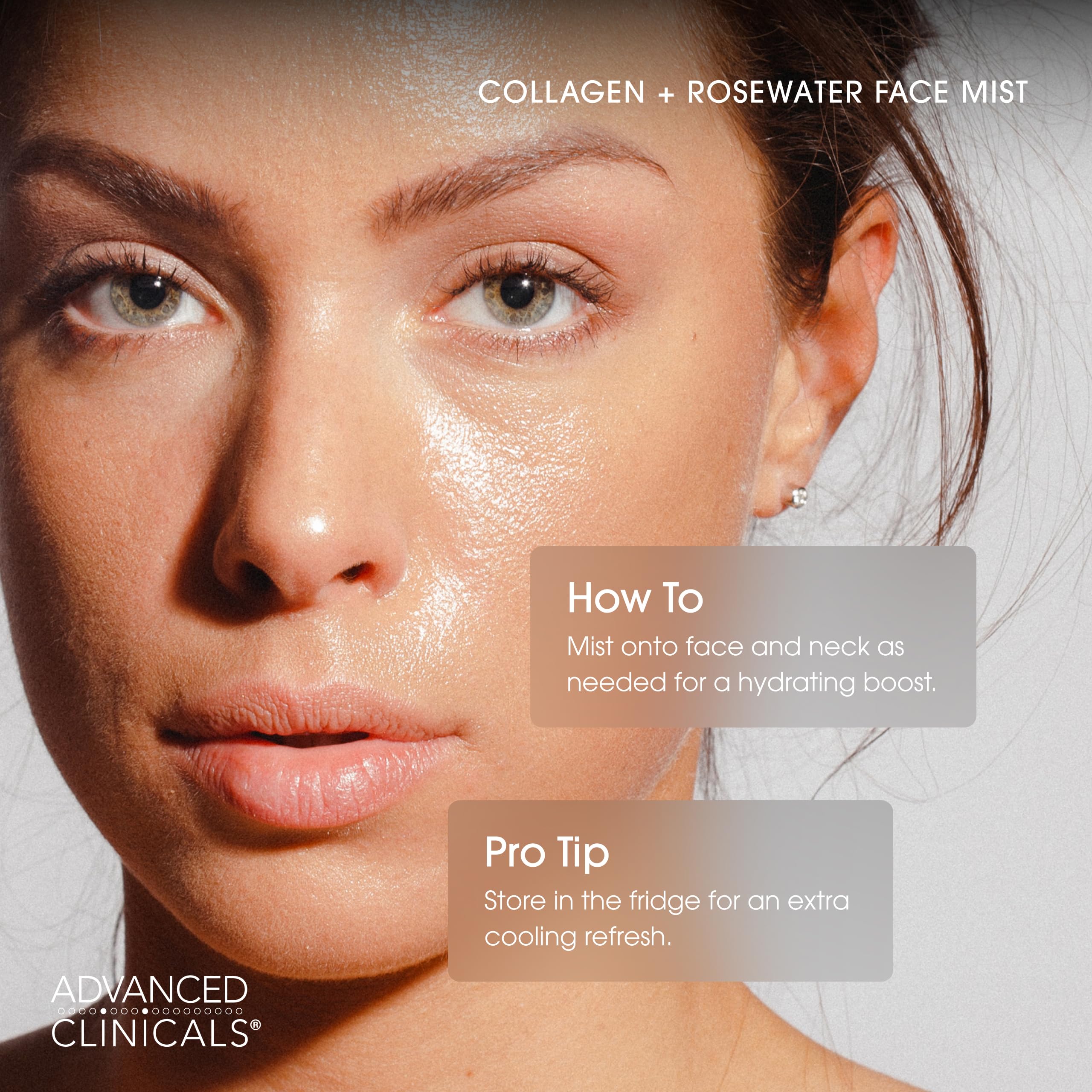 Advanced Clinicals Collagen Rosewater Face Mist – Hydrating Rose Water Facial Spray