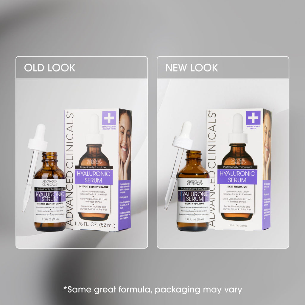 Advanced Clinicals Hyaluronic Acid Serum for Face | Hydrating Serum 2-Pack